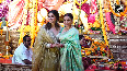 Alia Bhatt Rani Mukerji Ayan Mukerji share fun candid moments at Sarbojanin Durga Pandal viral