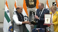 Rajnath Singh meets Princess Astrid of Belgium