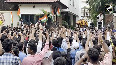 Amitabh Bachchan greets fans outside Jalsa