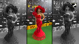 Rakhi Sawant dolls up in red gown at green carpet of IIFA 2023