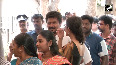 Lok Sabha Elections 2024 DMKs Udhayanidhi Stalin, his wife cast votes in Chennai