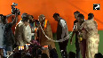 Maharashtra CM Devendra Fadnavis greets HM Amit Shah in Nagpur