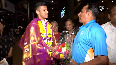 Indian badminton player Chirag Shetty receives grand welcome at Chhatrapati Shivaji Maharaj Terminal