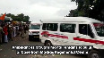 Locals shower petals on ambulance carrying mortal remains of CDS Gen Rawat