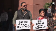 TMC MPs hold silent protest over MGNREGA issues outside Parliament in Delhi