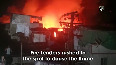 Massive fire breaks out due to cylinder blast in Pune