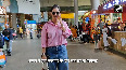 Sania Mirza rocks the airport look with her stylish pink shirt and blue denim