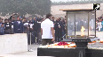 Rahul Gandhi pays tribute to Mahatma Gandhi at Raj Ghat during BJY
