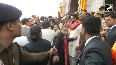 Amitabh Bachchan Abhishek arrive at Ayodhya Ram Mandir