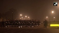 Soldiers rehearse for Republic Day parade amid dense fog in Delhi 