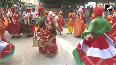 Cultural procession underway at Kamta Prasad Sunder Lal college in Ayodhya ahead of Deepotsav 2025