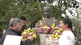 Shashi Tharoor led delegation pays Floral tributes at Mahatma Gandhi bust at University of Panama