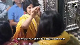 Dimple Yadav offers prayers at Banke Bihari Temple, Vrindavan