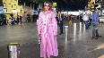 Urvashi Rautela serves effortless glam in pink dress and black sunglasses at Mumbai airport