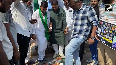 AIMIM workers hold protest against India and Pakistan cricket match to be held at Dubai