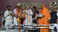 Amit Shah felicitates sculptor Arun Yogiraj for creating Ram Lalla idol
