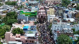 Devotees pull at Chariot of Srivilliputtur Arulmigu Andal Sametha Rangamannar Temple Virudhunagar