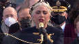 Lady Gaga sings US national anthem at inauguration ceremony