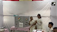 Congress candidate Varsha Gaikwad casts her vote from North Central Lok Sabha seat of Mumbai.