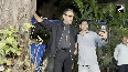 Jackie Shroff chatted with paps, posed for fans