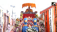 Huge Pushpak Vimaan decorated with flowers on display in Ayodhya