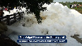 TN Minister inspects toxic foam spilling Vaigai River in Madurai.mp4