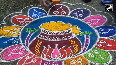 Pongal: People create colourful rangolis outside homes in Trichy