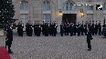 US President-elect Donald Trump meets French President Emmanuel Macronn at Elysee Palace in Paris