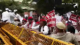 Watch: SP chief Akhilesh Yadav jumps barricades during Oppn protest