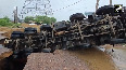 Truck falls into massive crater as Gurugram road caves in after heavy rain