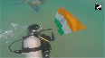 ICG hoists Tiranga underwater in Rameshwaram