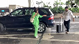 Bhagyashree was seen in a stylish look at the airport.