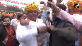 Raj BJP workers celebrate party's lead in Assembly elections