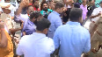 Bengaluru Congress workers protest against ACB raids at properties belonging to MLA BZ Zameer Ahmed Khan