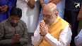 Amit Shah offers prayers at Meldi Mataji Temple in Ahmedabad