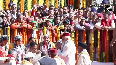 Modi joins local artists as they perform folk dance in Mukhwa