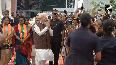 Ecstatic BJP women workers welcome PM Modi at party hq