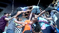 Mumbai locals practice human pyramid for Dahi Handi ahead of Janmashtami