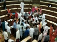 Watch Congress, BJP corporators scuffle during Jaipur Municipal Corporation general body meeting