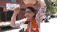 In Delhi, BJP protested against water crisis outside the office of Aam Aadmi Party leader Atishi.