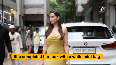 Nora Fatehi sizzles in her thigh-high slit dress in Mumbai