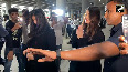 Aishwarya, Aaradhya twin in black as they arrive in Mumbai post-Cannes