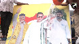 TDP supporters celebrates outside N Chandrababu Naidu's residence in Vijayawada