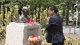 All-party delegation led by JD(U) MP Sanjay Jha pays tribute to statue of Mahatma Gandhi in Tokyo