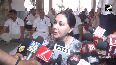 Rajasthan Dy CM Diya Kumari performs Yoga Asanas at Jaipur City Palace on International Yoga Day