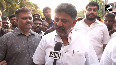 Karnataka Congress President DK Shivakumar drives auto rickshaw in Bengaluru