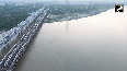 Watch Bird eye view of Yamuna river continues to flow below danger mark