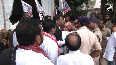 Insurance for sheep and goats Members of Yadav community stage protest at Congress HQ