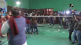 CM Dhami enjoys a game at inauguration of Badminton competition in Dehradun