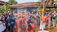 Foreigners dressed in Indian attire celebrate Pongal in Villupuram